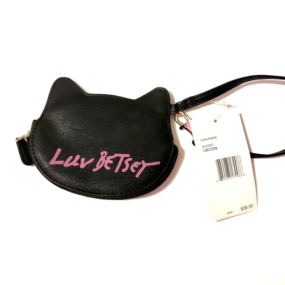 Betsey Johnson Crazy Cat Lady Card Coin Purse Wristlet Quirky Kitty Glitter NEW - Picture 13 of 13